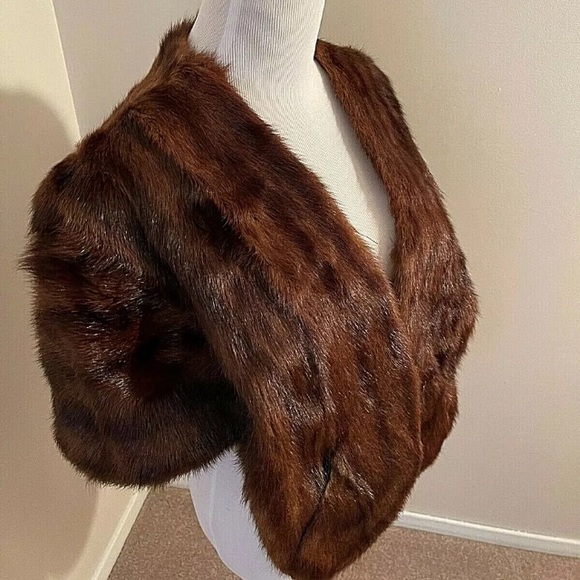 Skinner’s Furs Jackets & Blazers - Vintage 1950s Genuine Mink Fur Stole Wrap Cape